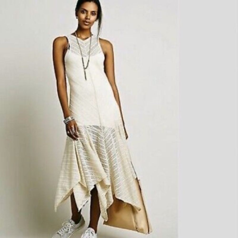 Free People Intimately Lila Lace Maxi Slip Dress NWOT